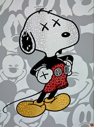 Just Be Kaws I Like To Take The Mickey by Paul Normansell - Original sized 24x32 inches. Available from Whitewall Galleries